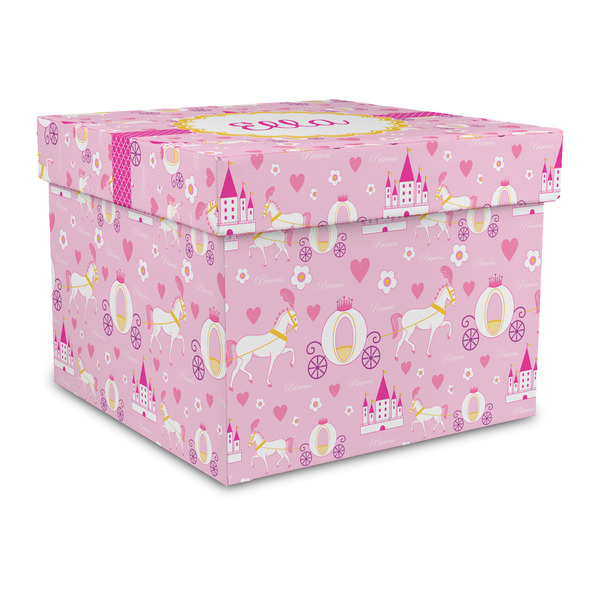 Custom Princess Carriage Gift Box with Lid - Canvas Wrapped - Large (Personalized)
