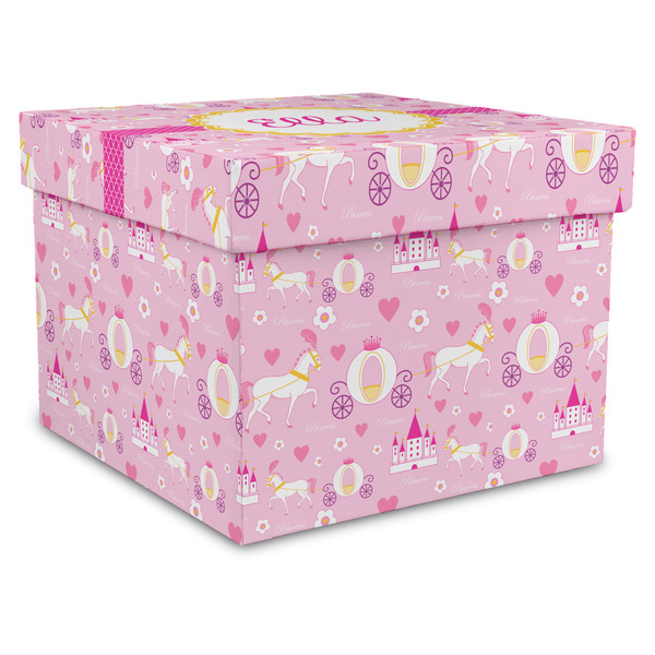 Custom Princess Carriage Gift Box with Lid - Canvas Wrapped - X-Large (Personalized)