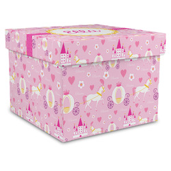 Princess Carriage Gift Box with Lid - Canvas Wrapped - XX-Large (Personalized)