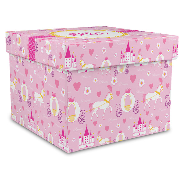 Custom Princess Carriage Gift Box with Lid - Canvas Wrapped - XX-Large (Personalized)