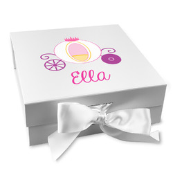 Princess Carriage Gift Box with Magnetic Lid - White