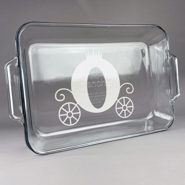 Custom Princess Carriage Glass Baking Dish with Truefit Lid - 13in x 9in