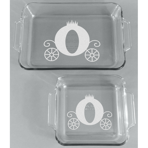 Princess Carriage Glass Baking Dish Set - FRONT
