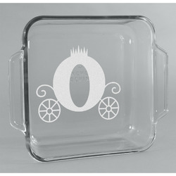 Princess Carriage Glass Cake Dish - 8in x 8in