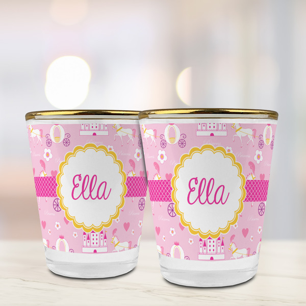 Princess Carriage Glass Shot Glass - with gold rim - LIFESTYLE