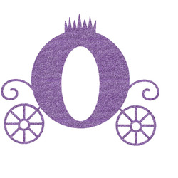 Princess Carriage Glitter Sticker Decal - Up to 6"X6" (Personalized)