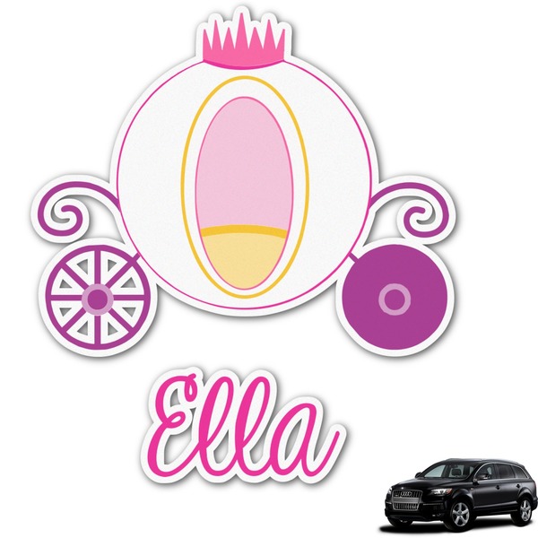 Custom Princess Carriage Graphic Car Decal (Personalized)