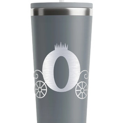 Princess Carriage RTIC Everyday Tumbler with Straw - 28oz - Grey - Single-Sided