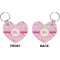 Princess Carriage Heart Keychain (Front + Back)