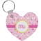 Princess Carriage Heart Plastic Keychain w/ Name or Text
