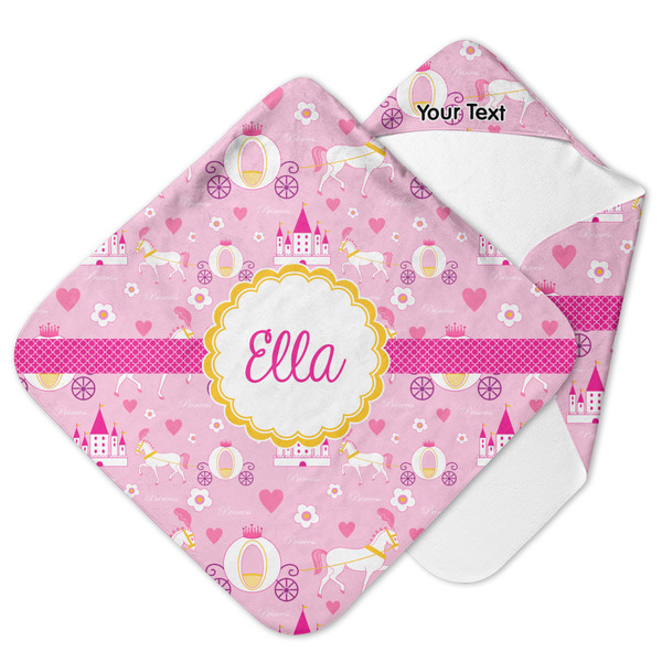 Custom Princess Carriage Hooded Baby Towel (Personalized)