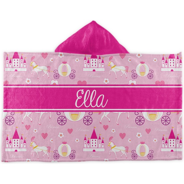 Custom Princess Carriage Kids Hooded Towel (Personalized)