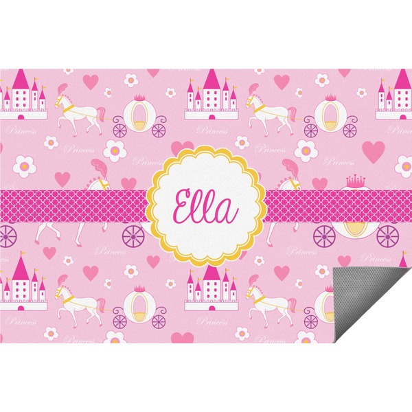 Custom Princess Carriage Indoor / Outdoor Rug - 8'x10' (Personalized)