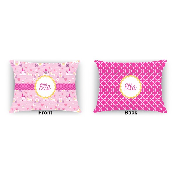 Princess Carriage  Indoor Rectangular Burlap Pillow (Front and Back)