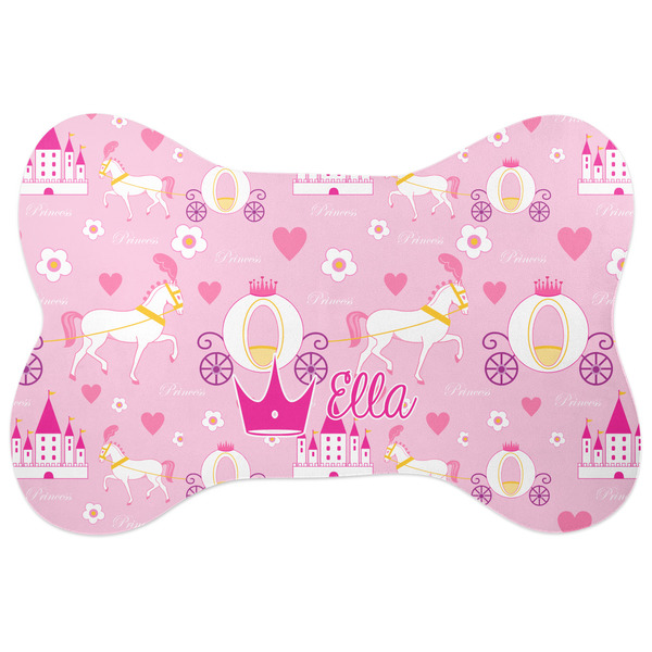 Custom Princess Carriage Bone Shaped Dog Food Mat (Personalized)