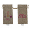 Princess Carriage Large Burlap Gift Bags - Front & Back