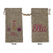 Princess Carriage Large Burlap Gift Bag - Front & Back (Personalized)