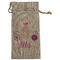 Princess Carriage Large Burlap Gift Bag - Front