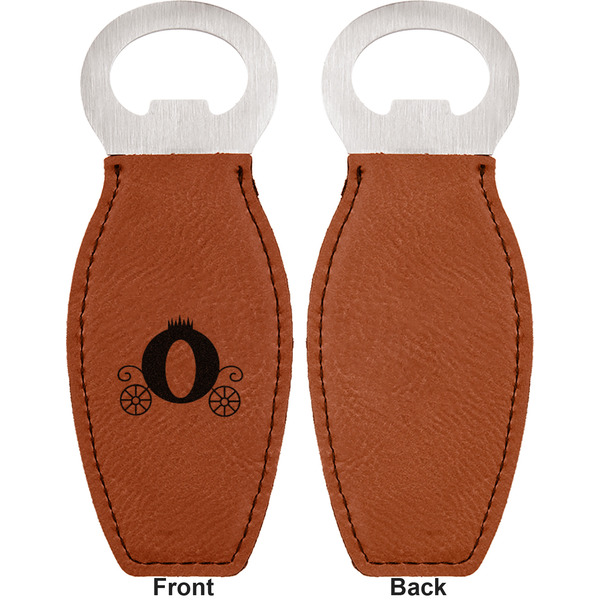 Princess Carriage Leather Bar Bottle Opener - Front and Back (single sided)