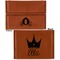 Princess Carriage Leather Business Card Holder - Front Back