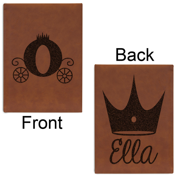 Princess Carriage Leatherette Journals - Large - Double Sided - Front & Back View