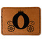 Princess Carriage Faux Leather Iron On Patch - Rectangle