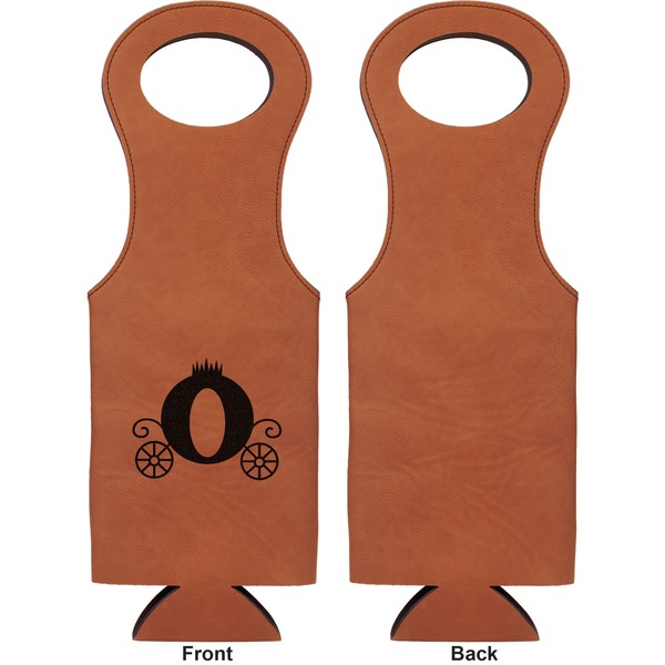 Princess Carriage Leatherette Wine Tote Single Sided - Front and Back