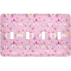 Princess Carriage Light Switch Cover (4 Toggle Plate)