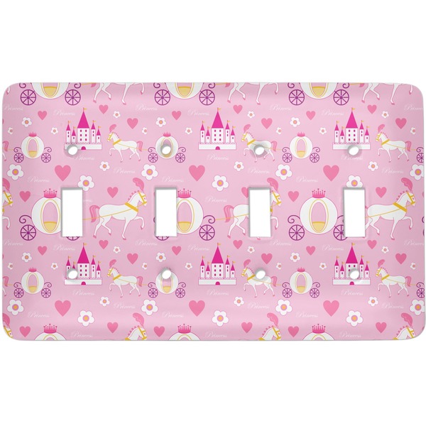 Custom Princess Carriage Light Switch Cover (4 Toggle Plate)