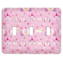 Princess Carriage Light Switch Cover (3 Toggle Plate)