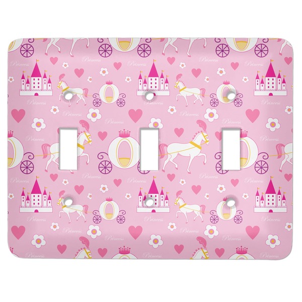 Custom Princess Carriage Light Switch Cover (3 Toggle Plate)