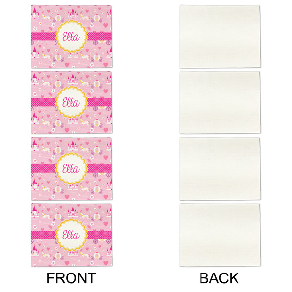 Princess Carriage Linen Placemat - APPROVAL Set of 4 (single sided)