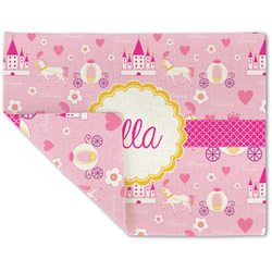 Princess Carriage Double-Sided Linen Placemat - Single w/ Name or Text