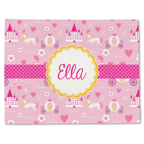 Custom Princess Carriage Single-Sided Linen Placemat - Single w/ Name or Text