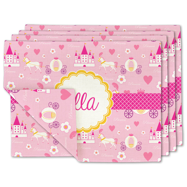 Custom Princess Carriage Linen Placemat w/ Name or Text