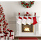 Princess Carriage Linen Stocking w/Red Cuff - Fireplace (LIFESTYLE)