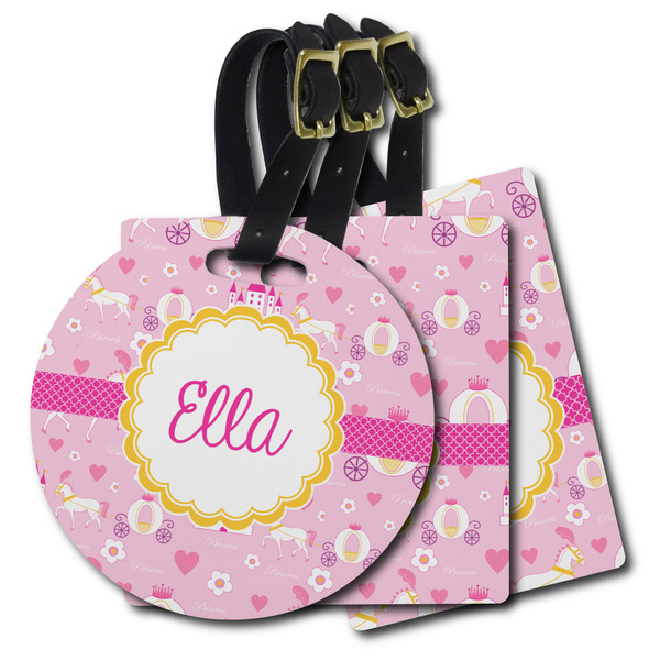 Custom Princess Carriage Plastic Luggage Tag (Personalized)