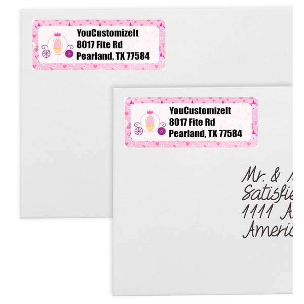 Princess Carriage Mailing Labels - Double Stack Close Up