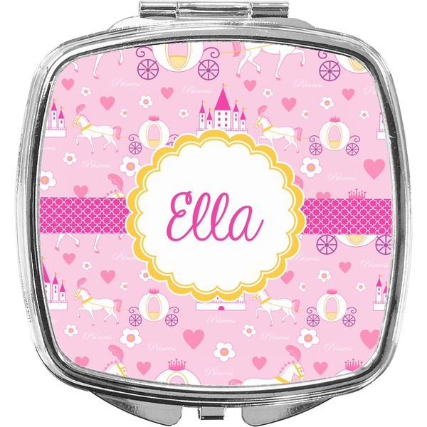 Custom Princess Carriage Compact Makeup Mirror (Personalized)