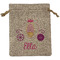 Princess Carriage Medium Burlap Gift Bag - Front