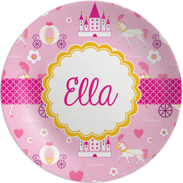 Custom Princess Carriage Melamine Salad Plate - 8" (Personalized)