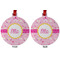 Princess Carriage Metal Ball Ornament - Front and Back