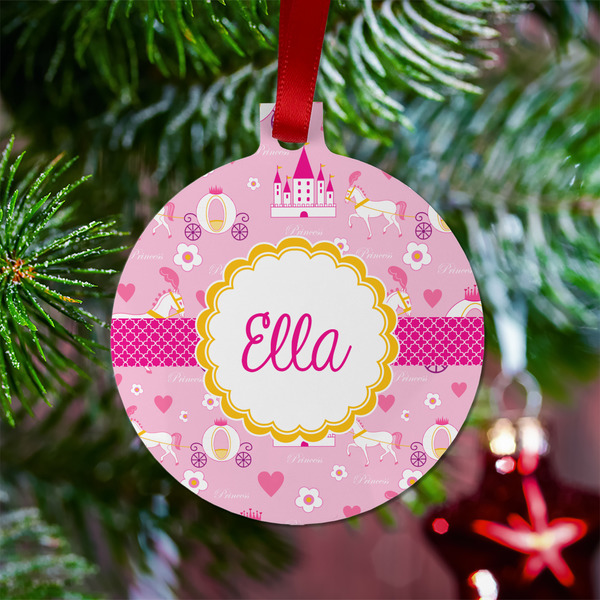 Princess Carriage Metal Ball Ornament - Lifestyle