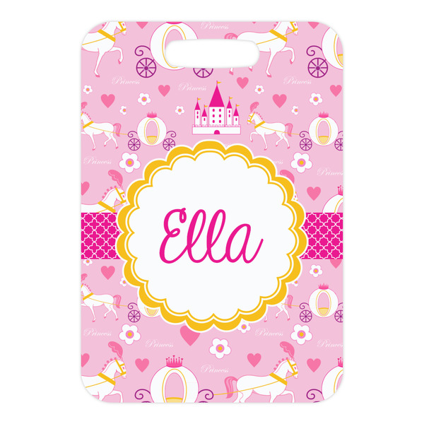 Princess Carriage Metal Luggage Tag - Front Without Strap