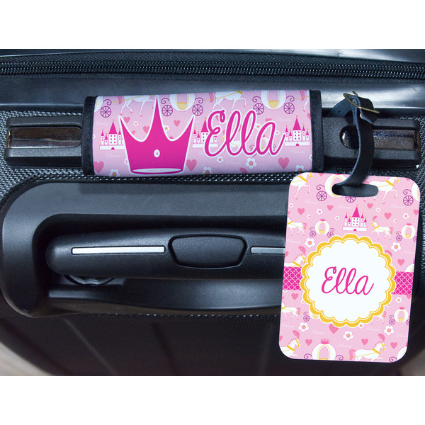 Princess Carriage Metal Luggage Tag & Handle Wrap - In Context