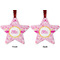 Princess Carriage Metal Star Ornament - Front and Back