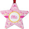 Princess Carriage Metal Star Ornament - Front