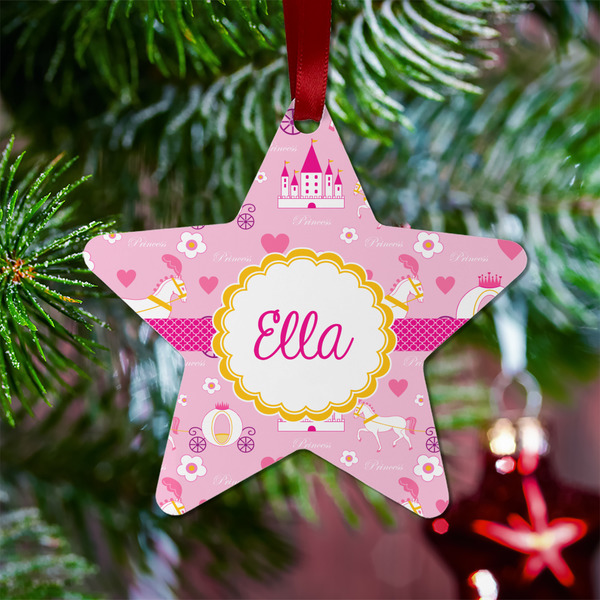 Princess Carriage Metal Star Ornament - Lifestyle