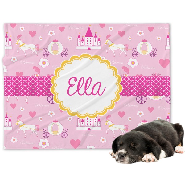 Custom Princess Carriage Dog Blanket - Large (Personalized)