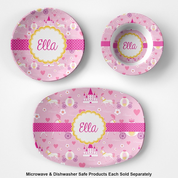 Princess Carriage Microwave & Dishwasher Safe CP Plastic Dishware - Group